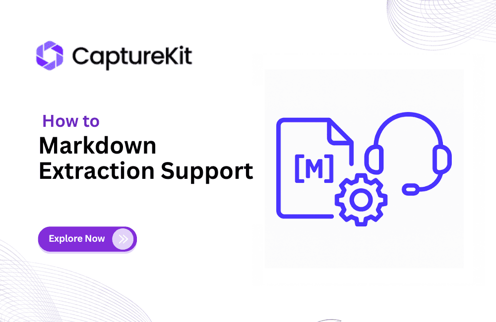 Markdown Extraction Support